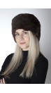 Dark brown rex fur hat